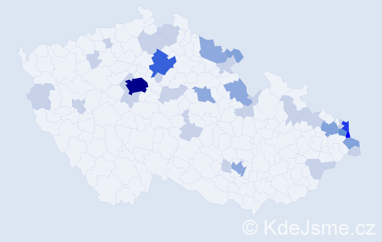 Jméno: 'Marcin', počet výskytů 82 v celé ČR