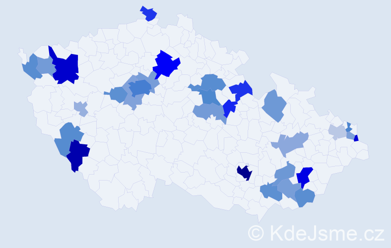 Jméno: 'Yasmin', počet výskytů 60 v celé ČR