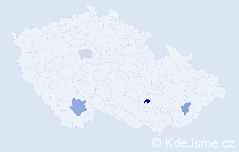 Jméno: 'Bechir', počet výskytů 5 v celé ČR