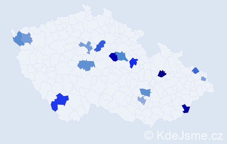 Jméno: 'Matyáš Petr', počet výskytů 17 v celé ČR