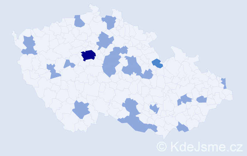 Jméno: 'Annabel', počet výskytů 35 v celé ČR