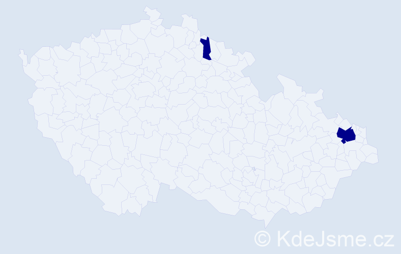 Jméno: 'Ábel', počet výskytů 2 v celé ČR