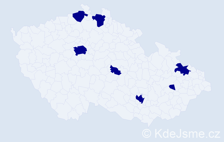 Jméno: 'Gaja', počet výskytů 7 v celé ČR