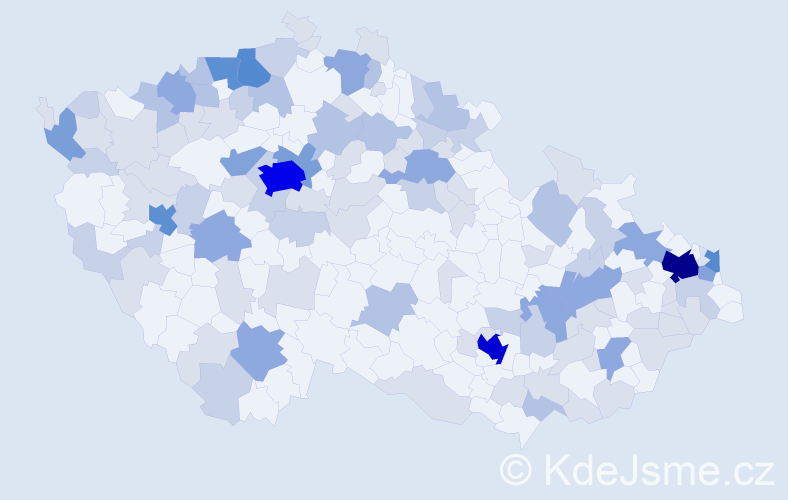 Jméno: 'Melissa', počet výskytů 293 v celé ČR