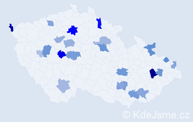 Jméno: 'Beatrix', počet výskytů 35 v celé ČR