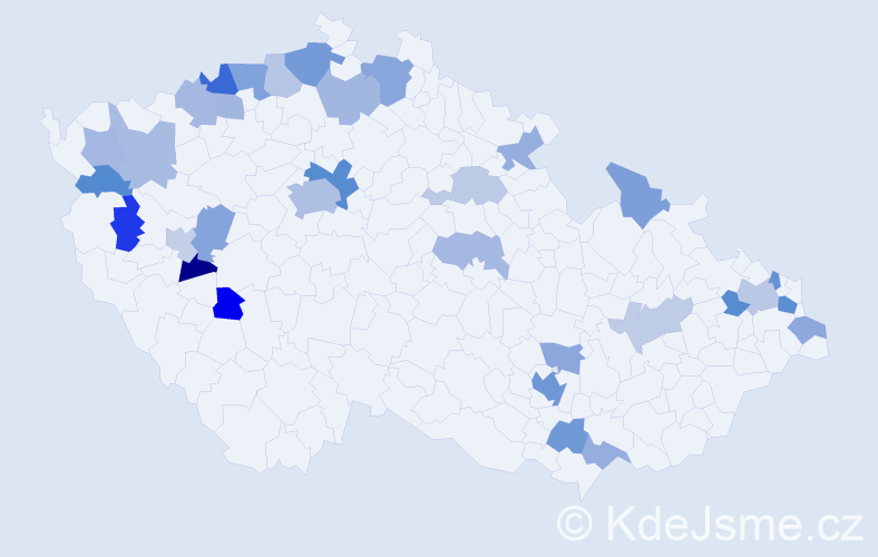 Jméno: 'Andre', počet výskytů 54 v celé ČR