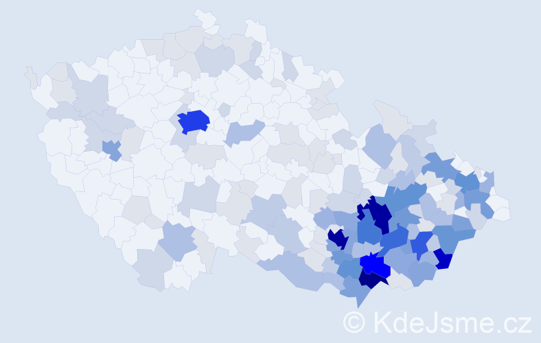 Jméno: 'Vojtěška', počet výskytů 518 v celé ČR