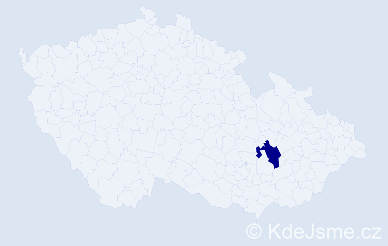 Jméno: 'Kanai', počet výskytů 1 v celé ČR
