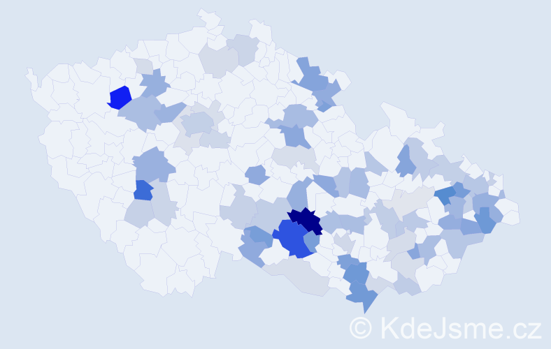 Jméno: 'Jiljí', počet výskytů 155 v celé ČR