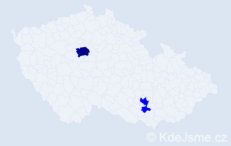 Jméno: 'Domink', počet výskytů 4 v celé ČR