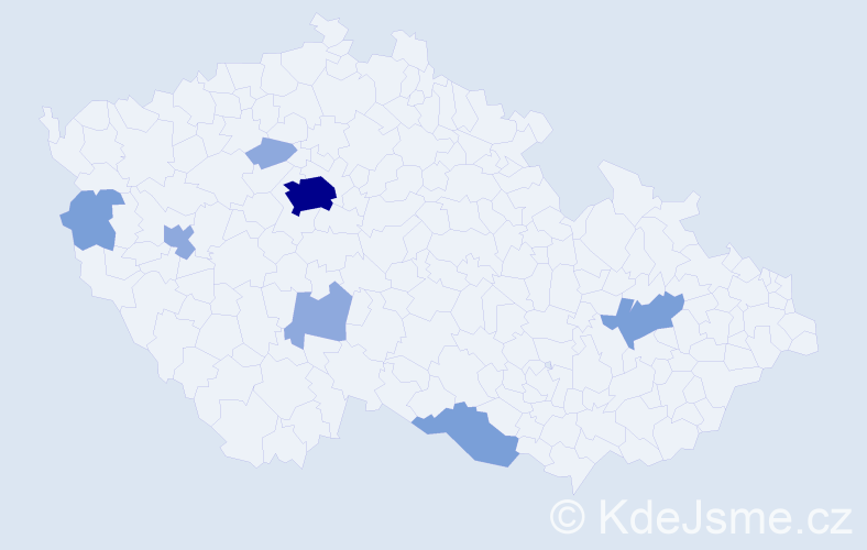 Jméno: 'Nenad', počet výskytů 16 v celé ČR