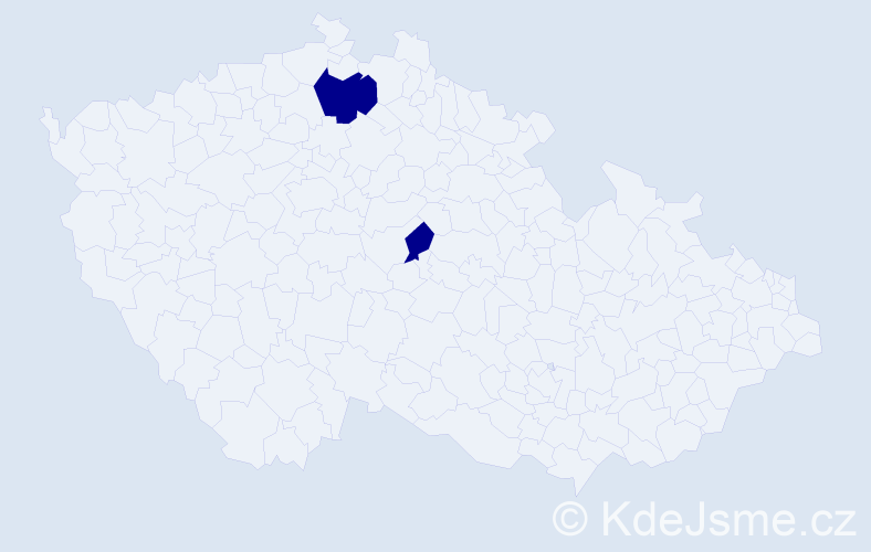 Jméno: 'Emma Amanda', počet výskytů 2 v celé ČR
