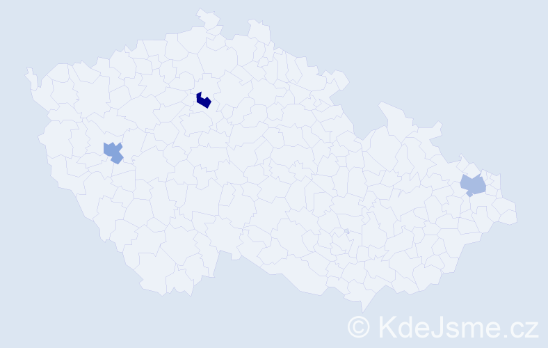 Jméno: 'Hong Nga', počet výskytů 3 v celé ČR