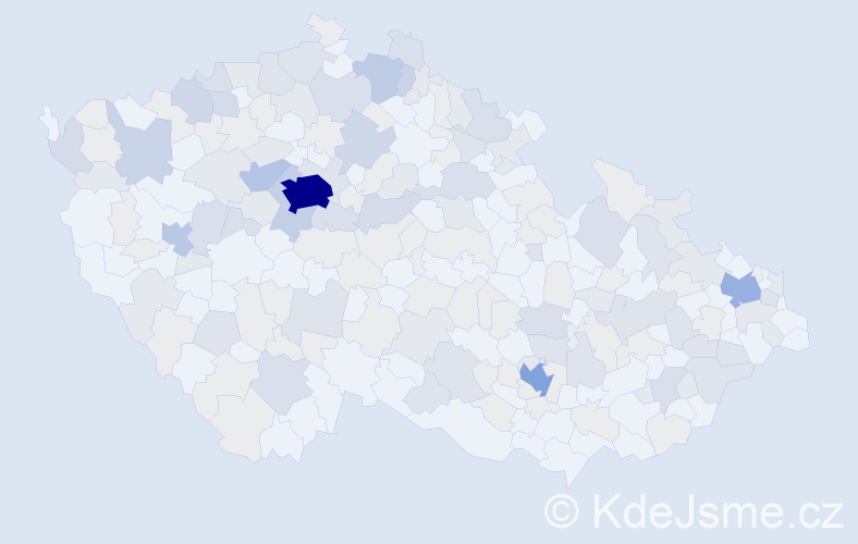 Jméno: 'Mirko', počet výskytů 409 v celé ČR