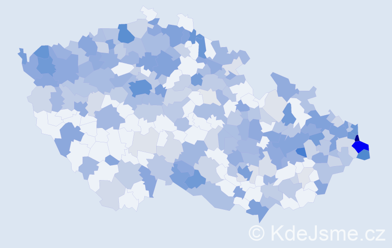 Jméno: 'Adela', počet výskytů 539 v celé ČR