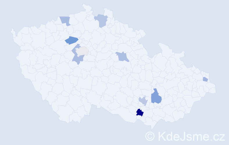 Jméno: 'Kathryn', počet výskytů 11 v celé ČR