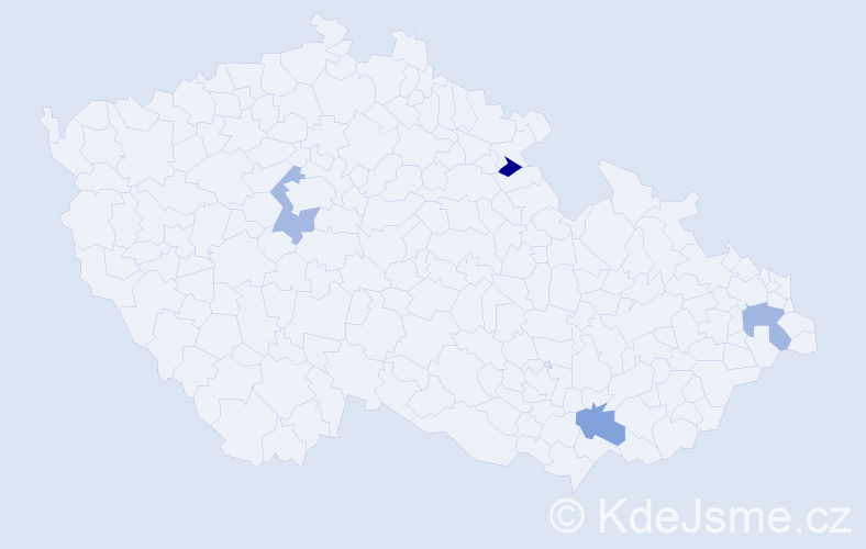 Jméno: 'Štěpán Jiří', počet výskytů 4 v celé ČR