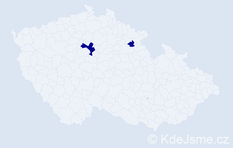 Jméno: 'Markéta Veronika', počet výskytů 2 v celé ČR