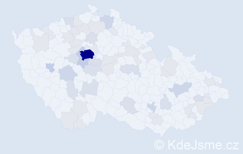 Jméno: 'Kilián', počet výskytů 119 v celé ČR