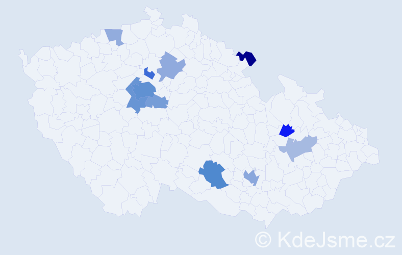 Jméno: 'Lazar', počet výskytů 30 v celé ČR