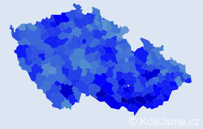 Jméno: 'Radek', počet výskytů 58462 v celé ČR