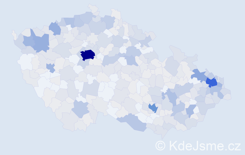 Jméno: 'Irma', počet výskytů 964 v celé ČR