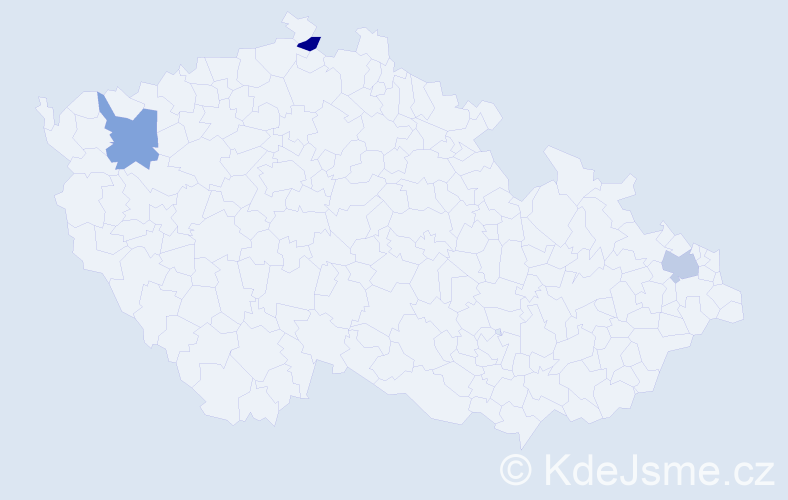 Jméno: 'Muharrem', počet výskytů 3 v celé ČR