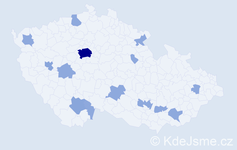 Jméno: 'Ljubica', počet výskytů 26 v celé ČR