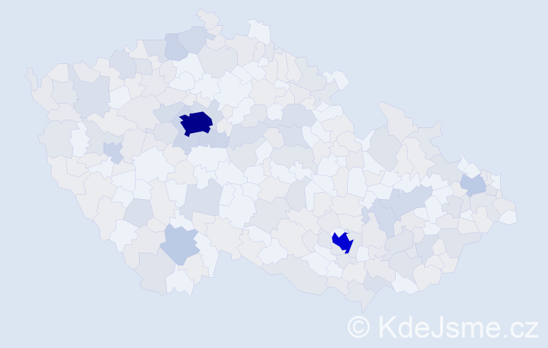 Jméno: 'Thomas', počet výskytů 577 v celé ČR
