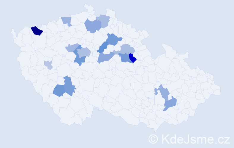 Jméno: 'Ludiše', počet výskytů 26 v celé ČR