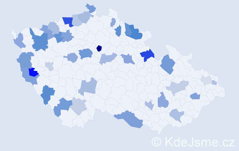 Jméno: 'Raisa', počet výskytů 72 v celé ČR