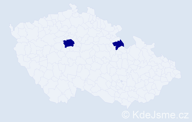 Jméno: 'Mathys', počet výskytů 2 v celé ČR
