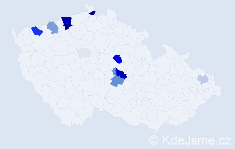 Jméno: 'Duy Manh', počet výskytů 13 v celé ČR