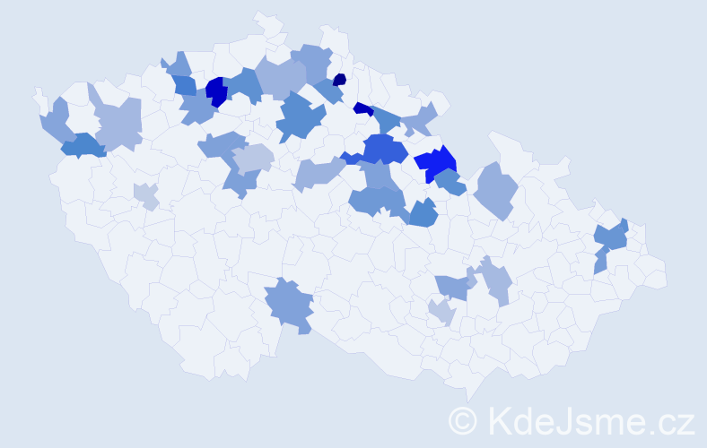 Jméno: 'Oluška', počet výskytů 62 v celé ČR