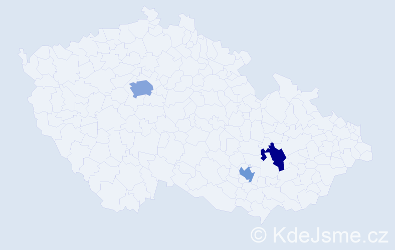 Jméno: 'Saveta', počet výskytů 4 v celé ČR