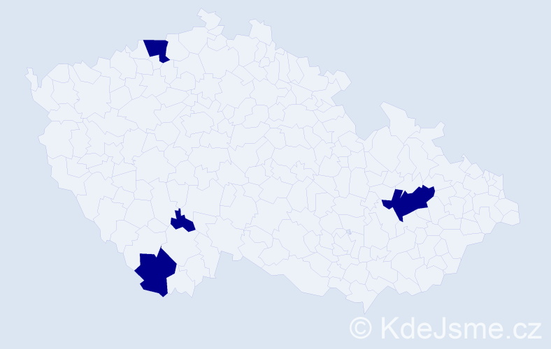 Jméno: 'Eva Pavla', počet výskytů 4 v celé ČR