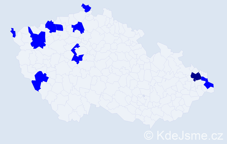 Jméno: 'Ignac', počet výskytů 13 v celé ČR