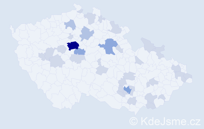Jméno: 'Dorotea', počet výskytů 61 v celé ČR