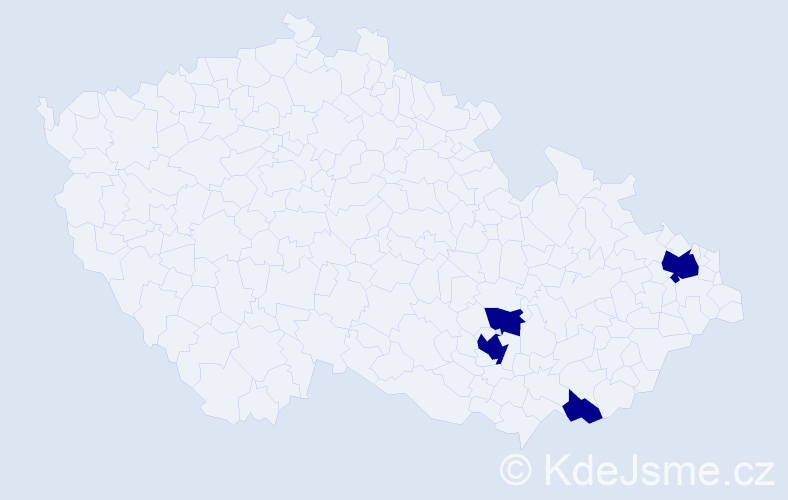 Jméno: 'Romualdo', počet výskytů 4 v celé ČR