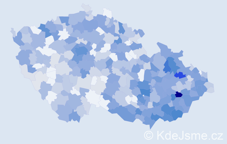 Jméno: 'Emílie', počet výskytů 1023 v celé ČR