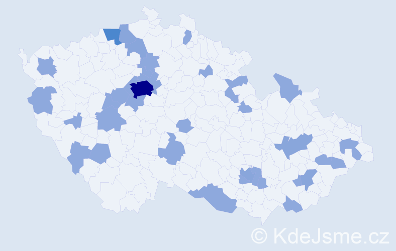 Jméno: 'Jan Josef', počet výskytů 51 v celé ČR