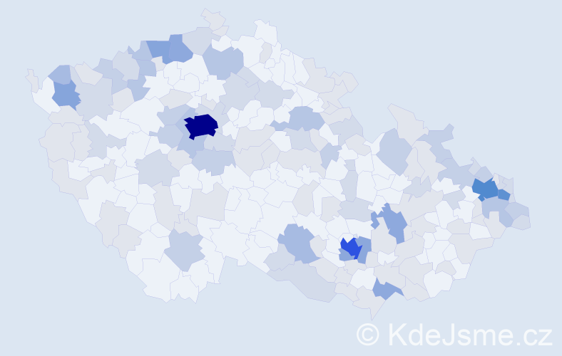 Jméno: 'Claudie', počet výskytů 302 v celé ČR
