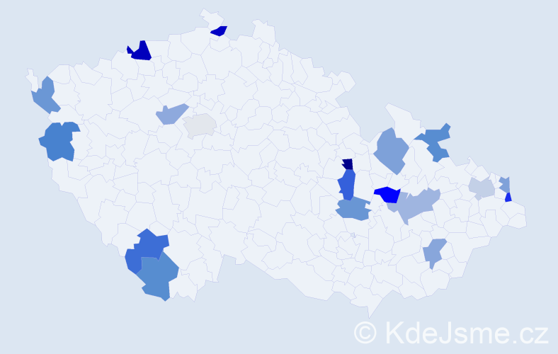 Jméno: 'Linhart', počet výskytů 20 v celé ČR
