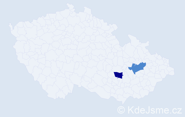 Jméno: 'Chuslen', počet výskytů 2 v celé ČR