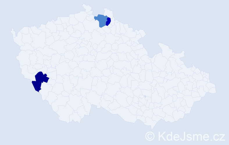 Jméno: 'Maruša', počet výskytů 3 v celé ČR