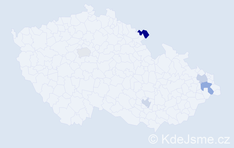 Jméno: 'Isabela Anna', počet výskytů 5 v celé ČR