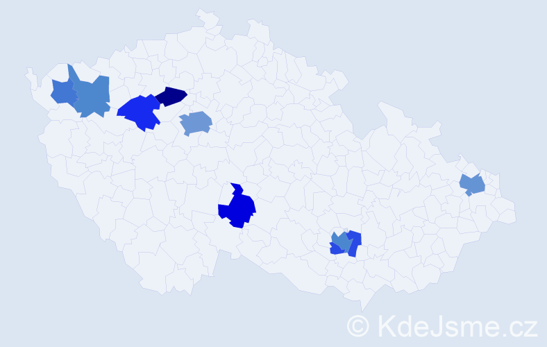 Jméno: 'Rayen', počet výskytů 17 v celé ČR