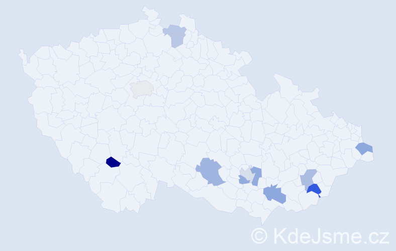 Jméno: 'Tabita', počet výskytů 10 v celé ČR