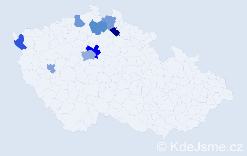 Jméno: 'Carina', počet výskytů 12 v celé ČR