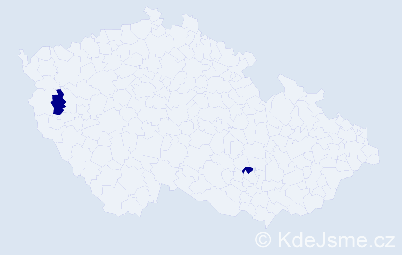 Jméno: 'Alexandr Viktor', počet výskytů 2 v celé ČR